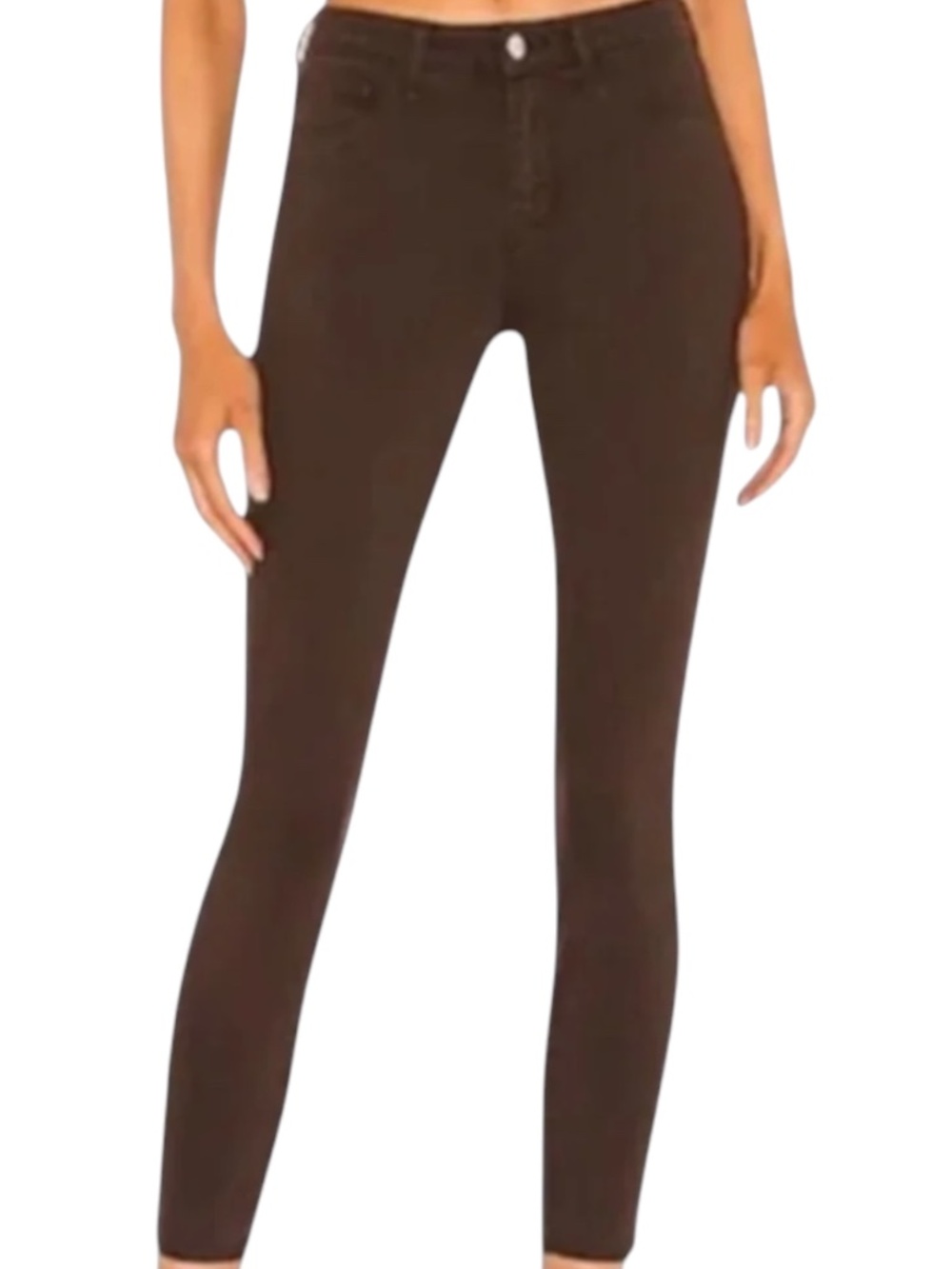 L'AGENCE Margot High Rise Skinny Jeans Cocoa Brown Size 27 Stretch Denim